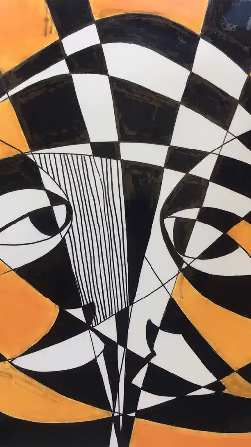 gesicht orange