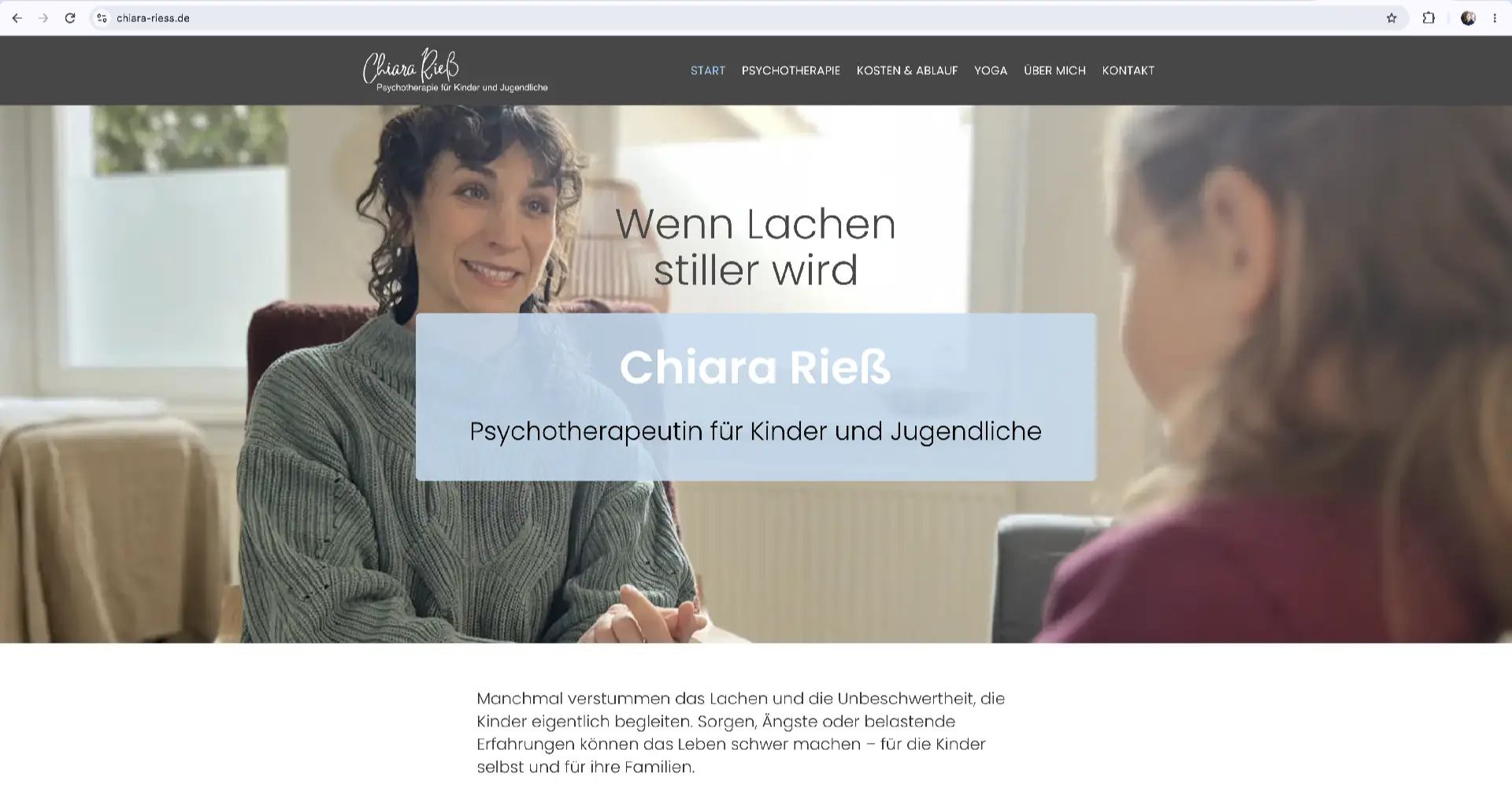 website konzept chiara riess beispiel
